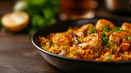 Traditional Spanish Paella Elegant Dining Room