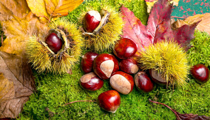 Maronen sammeln im Wald 