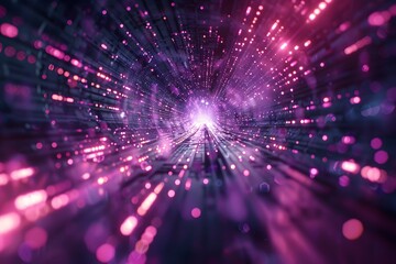 Fototapeta premium A Stunning Journey Through a Cosmic Tunnel of Light and Color