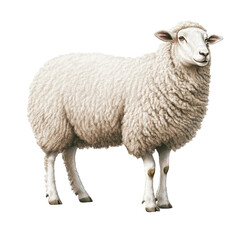 Obraz premium sheep and lamb isolated on transparent background - Generative AI 