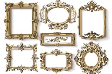 Obraz premium Elegant Collection of Ornate Picture Frames in Various Designs