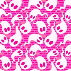 Halloween ghost seamless cartoon pattern for wrapping paper and fabrics