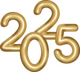 new year 2025 gold number