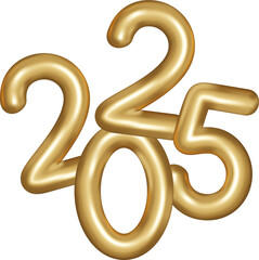 new year 2025 gold number