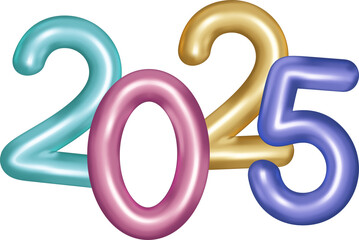 Obraz premium new year 2025 number