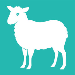 vector silhouette of sheep