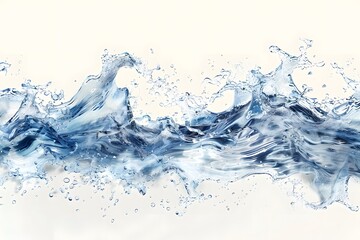 Dynamic Splash of Water Waves Captured in Motion