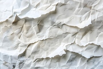 Obraz premium Textured Crumpled White Paper Background