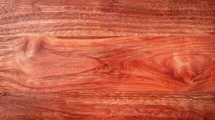Naklejka premium Close-up of deep red wood texture with prominent grain pattern. Ideal for use in interior design, carpentry, or as a backdrop for marketing materials, banners, or product packaging with copy space.