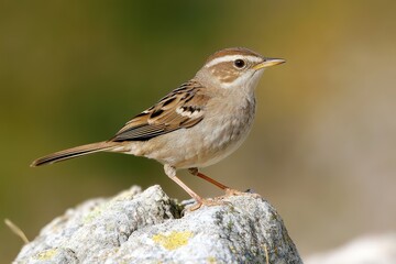 Streaked coastal bird known for bobbing tail and high pitched song