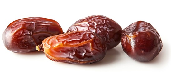 Fresh Arabian Dates Khalas Dates Isolated On White Background