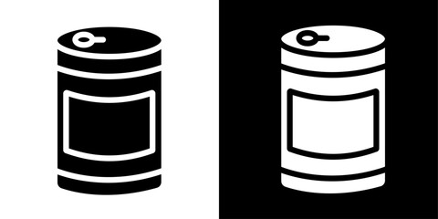 Canned food icon Isolated flat vector in outline