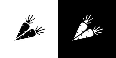 Carrot icon Isolated flat vector in outline