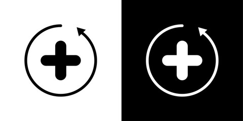 Health recovery icon Isolated flat vector in outline