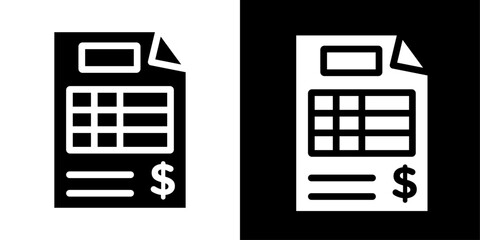 Invoice icon Isolated flat vector in outline