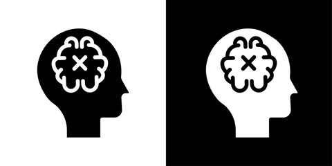 Mental disorder icon Isolated flat vector in outline