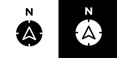 North icon Isolated flat vector in outline