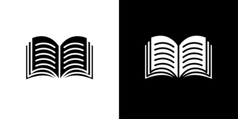 Open Book icon Isolated flat vector in outline