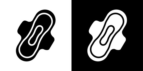 Sanitary pad icon Isolated flat vector in outline