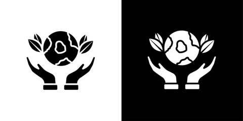 Save environment icon Isolated flat vector in outline