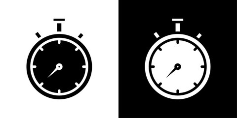 Obraz premium Stopwatch icon Isolated flat vector in outline
