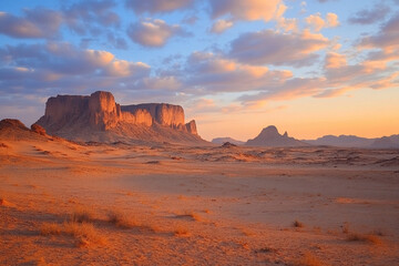 Fototapeta premium Beautiful view on the desert generative AI