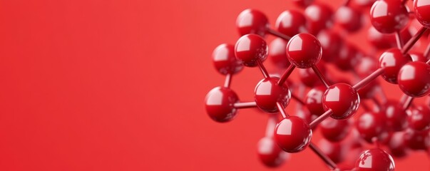 Fototapeta premium Red wine tannins bonding with oxygen, molecular graphic, 3D illustration