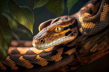 Close up of a snake..