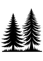 Pine Tree SVG, Forest Tree SVG, Mountain Forest SVG, Plant SVG, Sunset SVG, Nature SVG, Leaves SVG, Pine Tree Silhouette, Forest belt SVG,  Tree Design, Cut file for Cricut SVG, JPG, PNG