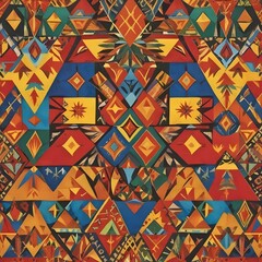 Fototapeta premium A collage of colorful geometric patterns
