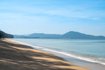 sand beach and tropical sea.