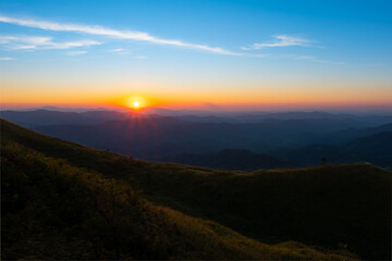 Sunset in the Mountains