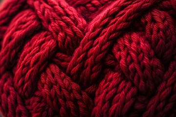 Close-up of a handmade knitted heart