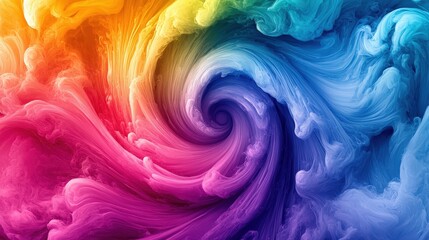 Fototapeta premium Colorful Ink Spiral Abstract Background Illustration with Dynamic Swirling Patterns
