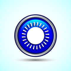 Sun Icon Button Design Illustration, Sunlight Sign