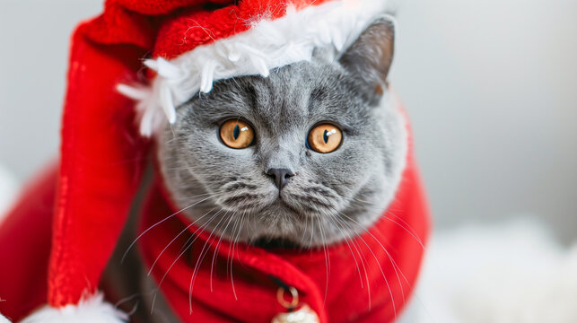 Kitten santa hat sale