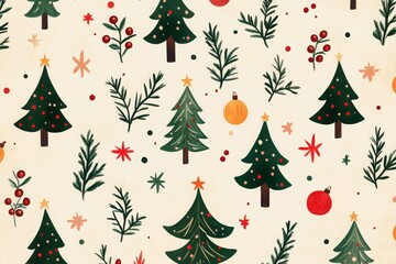 a pattern with festive holiday typography and greetings Christmas themed background pattern, 