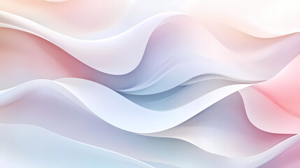 Obraz premium Abstract flowing white and pastel colour background, geometric pattern of waves - architectural, financial, corporate and business brochure template. Pastel. Illustration