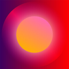 Abstract circle background, round gradient shapes pattern, bright border vector illustration.