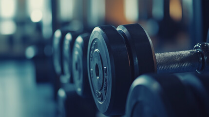 Fototapeta premium Dumbbell sports gym