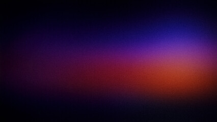 A vibrant abstract gradient background featuring deep blue, purple, and orange hues. The grainy texture and smooth transitions make it ideal for modern banners or digital wallpapers