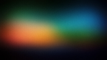 A dynamic abstract gradient background with a soft blend of green, blue, orange, and red hues. The grainy texture and smooth transitions give it a modern, vibrant look, ideal for  backgrounds
