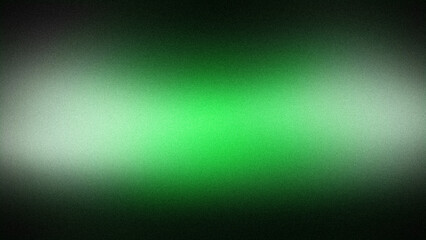 A vibrant abstract gradient background featuring a bright green center blending into white and black. The grainy texture adds a modern and stylish touch, perfect for digital wallpapers and banners