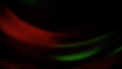 Dark abstract gradient with red and green flowing lines. Grainy texture creates depth and contrast, ideal for bold digital backdrops and visual designs