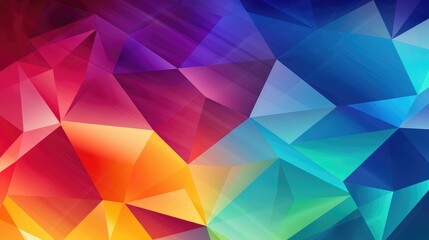 Obraz premium A vibrant abstract design featuring colorful geometric shapes and gradients, ideal for backgrounds or digital art.