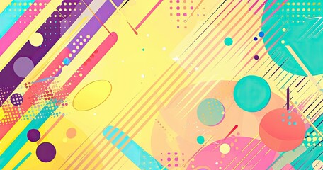 A vibrant abstract design featuring colorful shapes and lines, ideal for backgrounds or creative projects.