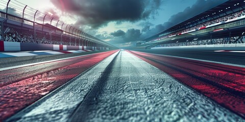 Speed and Excitement. Race track background with high details.