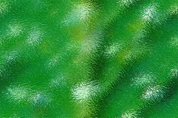 Green background. Fluffy shiny pattern. 4. Green tree.