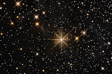 Shining Stars on Transparent Background. Astronomy Inspired Design