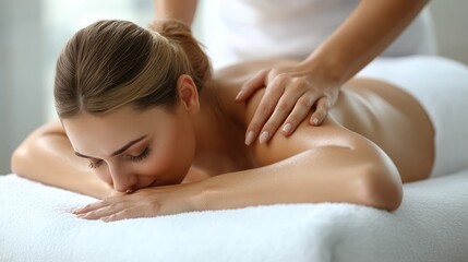 The best days are spa days. Shot of a young woman getting a back massage at a spa.
